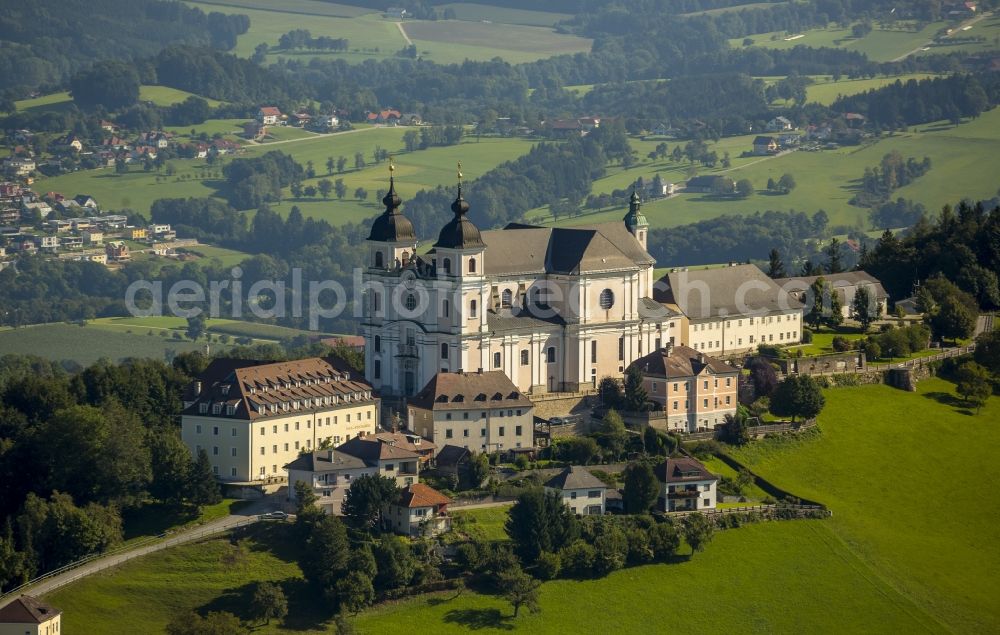 Aerial image Sonntagberg - Baroque Basilica and Sanctuary on Sonntagberg in Lower Austria