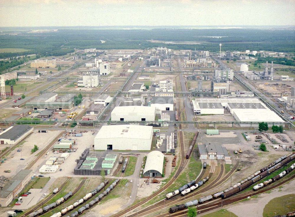 Schwarzheide from the bird's eye view: BASF-Werk Schwarzheide.