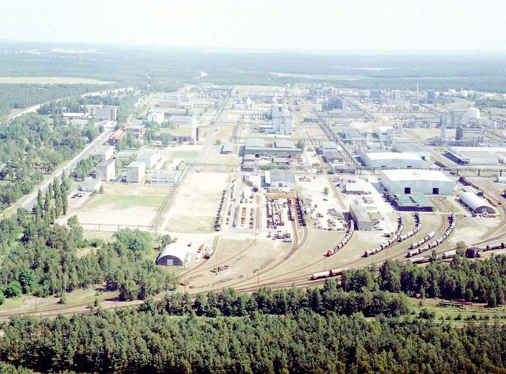 Aerial photograph Schwarzheide - Brandenburg - BASF-Werksanlagen am Standort Schwarzheide / Brandenburg.