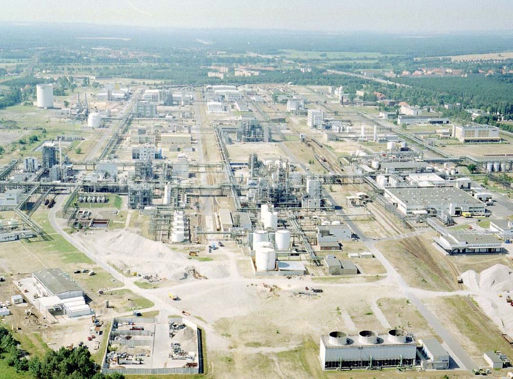 Schwarzheide - Brandenburg from above - BASF-Werksanlagen am Standort Schwarzheide / Brandenburg.