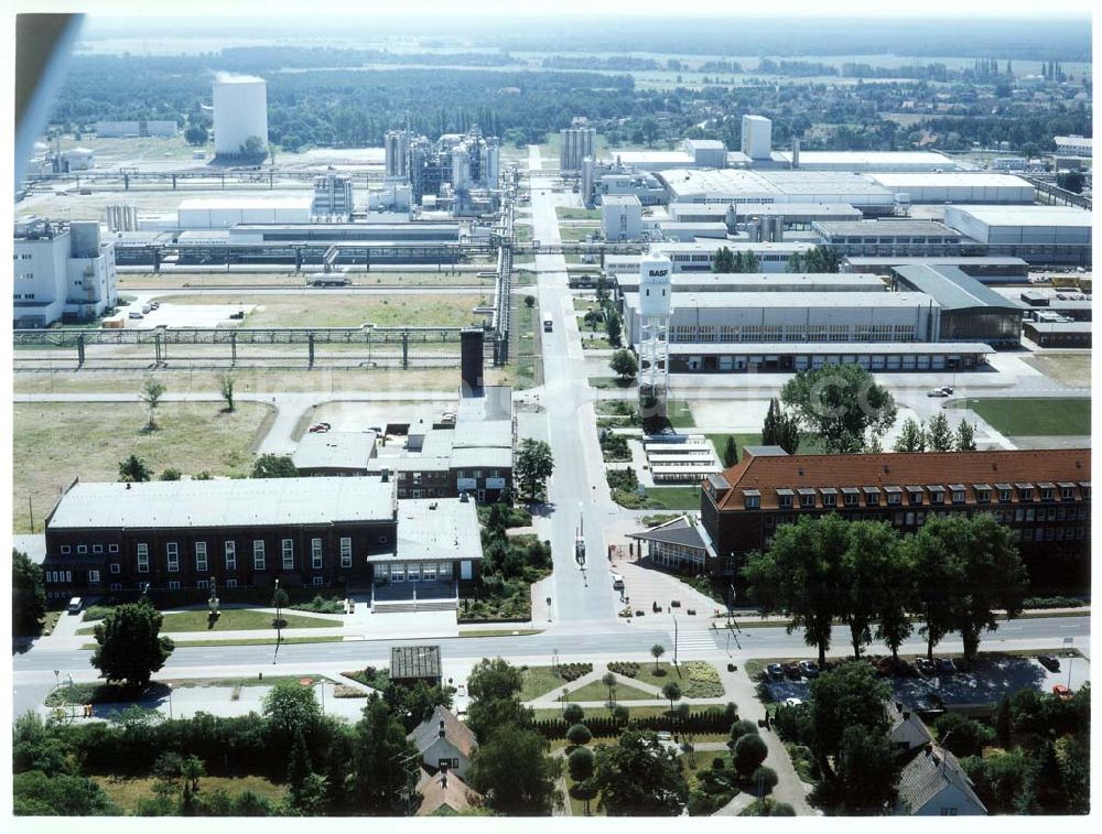 Aerial photograph Schwarzheide - Brandenburg - BASF-Werksanlagen am Standort Schwarzheide / Brandenburg.