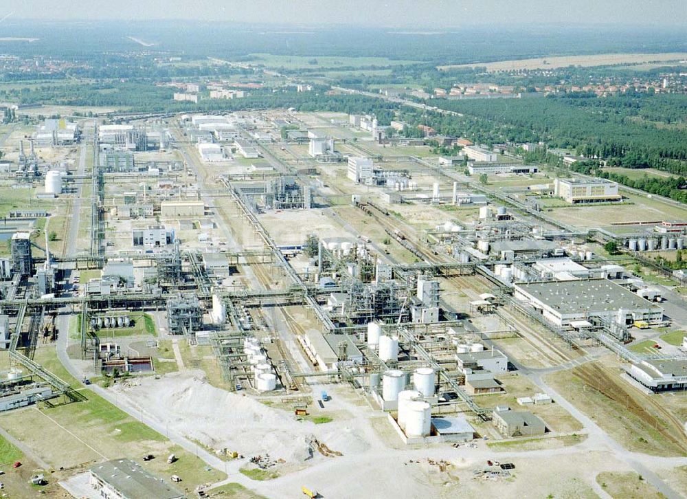 Aerial image Schwarzheide - Brandenburg - BASF-Werksanlagen am Standort Schwarzheide / Brandenburg.