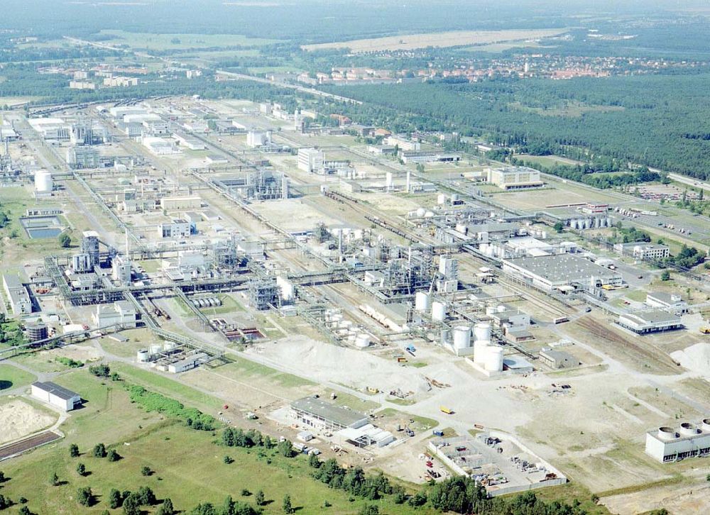 Schwarzheide - Brandenburg from above - BASF-Werksanlagen am Standort Schwarzheide / Brandenburg.