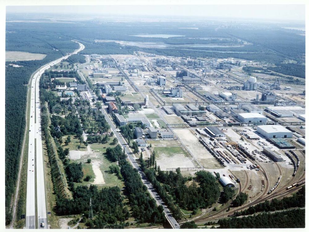 Schwarzheide - Brandenburg from the bird's eye view: BASF-Werksanlagen am Standort Schwarzheide / Brandenburg.