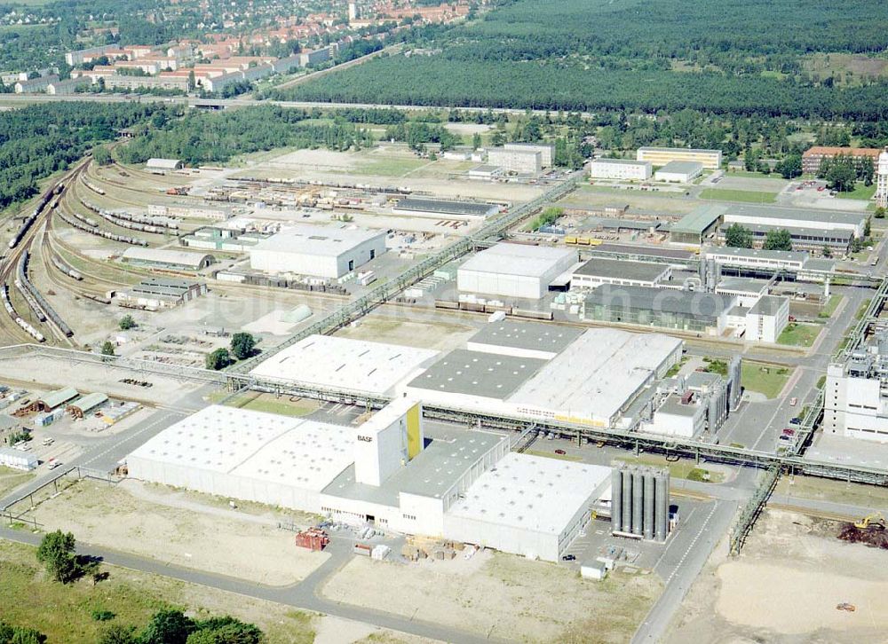 Aerial image Schwarzheide - Brandenburg - BASF-Werksanlagen am Standort Schwarzheide / Brandenburg.