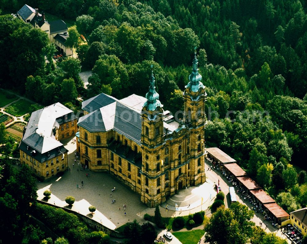 Aerial photograph Bad Staffelstein - The Basilica of the Vierzehnheiligen is a pilgrimage church at Bad Staffelstein in Bavaria