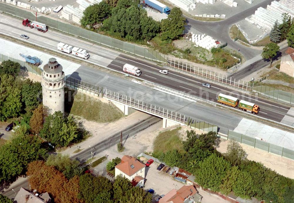 Aerial image Königs Wusterhausen - Bau der Autobahnbrücke (A10) über die Straße zwischen Königs Wusterhausen und Niederlehme - ein Projekt der SCHÄLERBAU BERLIN GmbH.