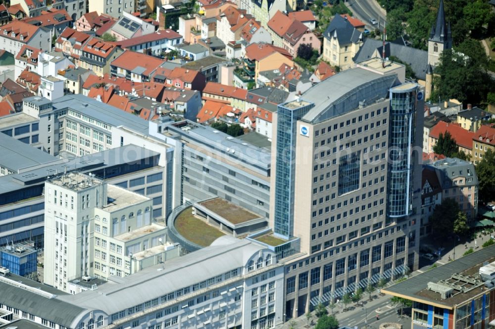 Jena from the bird's eye view: View of the Bau 59 and the Bau 15 in Jena in Thuringia