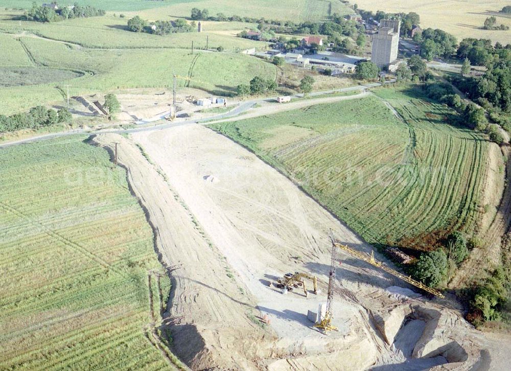 Gramzow / Mecklenburg - Vorpommern from above - Bau der A20 bei Gramzow bei Prenzlau.