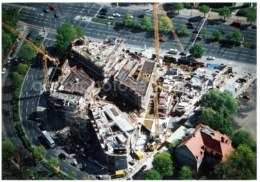 Aerial photograph Berlin-Tiergarten - Bau der Botschaften der Nordischen Länder in der Straße am Tiergarten.