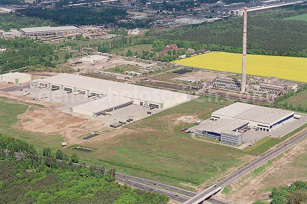 Genshagen / BRB from the bird's eye view: 20.05.95 Bau des Brandenburg Parkes am südlichen Berliner Ring bei Genshagen / Büro Brandenburg Park Hr. Reinald Walkemeyer, Frau Schmidt,Pflasterweg 1,14974 GENSHAGEN bei LWF, bpi@brandenburg-park.de Tel.: 03378-802597 Fax.: 03378-802592