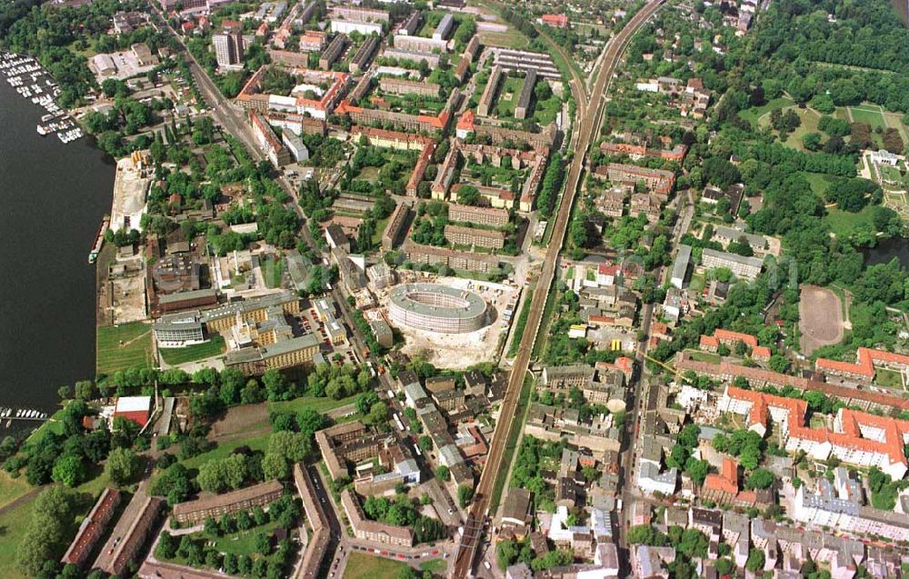 Aerial photograph Potsdam-Stadt - Bau des Büro- und Congreßzentrums Sanssouci in Potsdam.