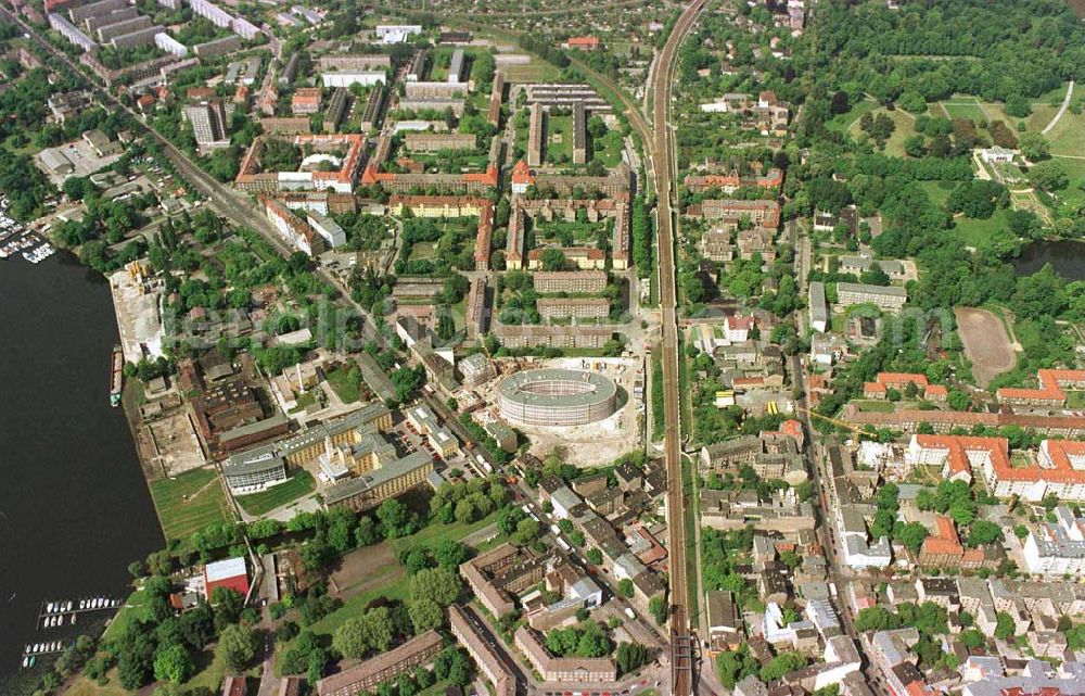 Potsdam-Stadt from above - Bau des Büro- und Congreßzentrums Sanssouci in Potsdam.