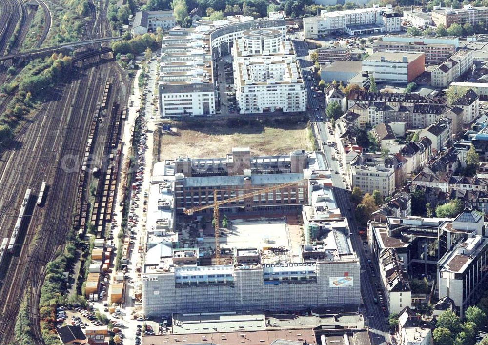 Aerial photograph Frankfurt am Main - 21.10.1997 Bau des Büro- und Verwaltungsbau Galluspark am Frankfurter Hauptbahnhof