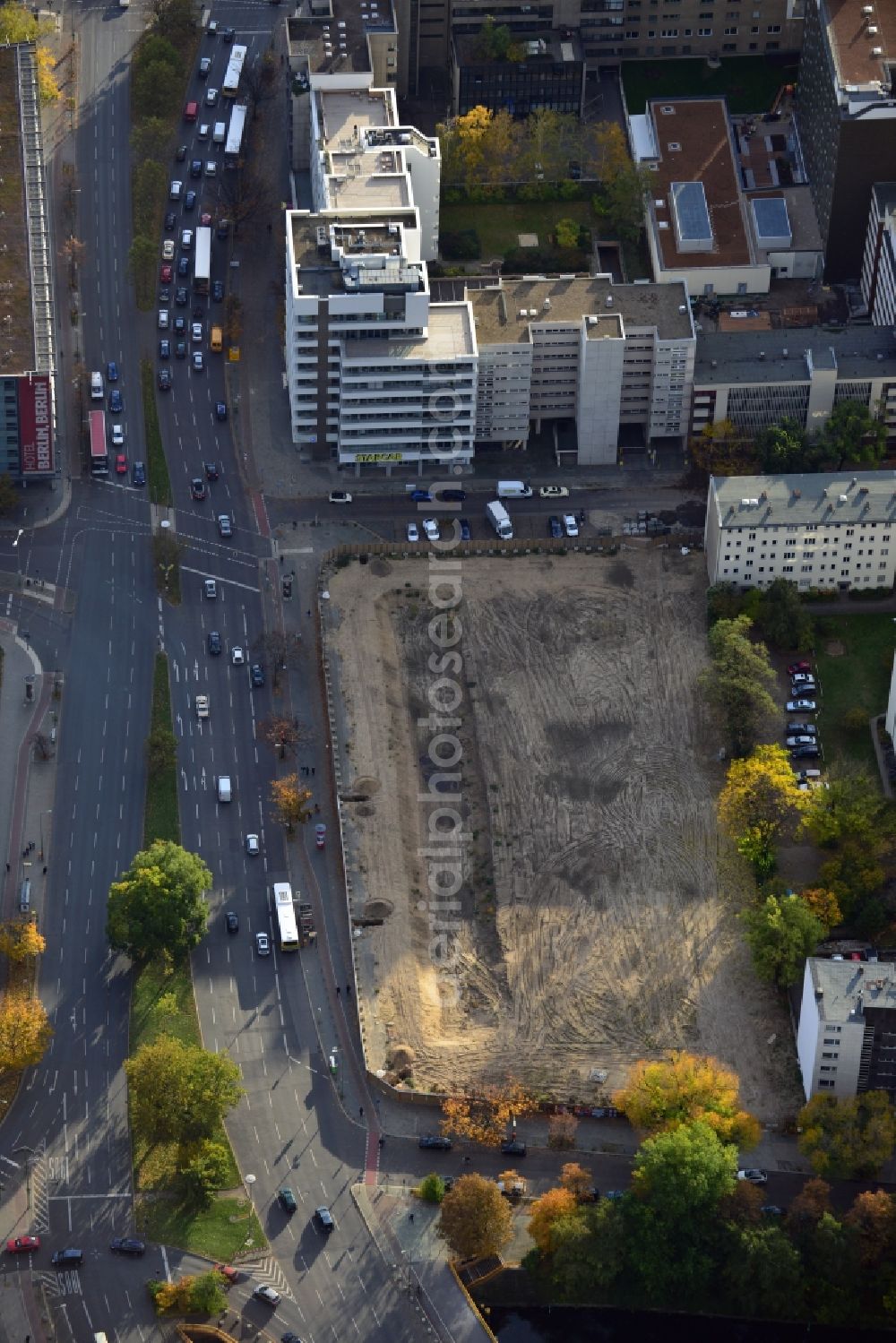 Aerial photograph Berlin - View of the construction of an office complex in the district of Tiergarten in Berlin - Mitte