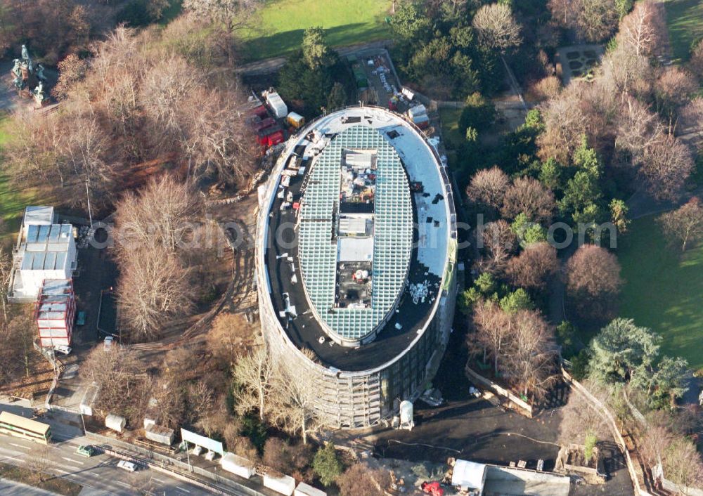 Berlin-Tiergarten from above - Bau des Bundespräsidialamtes in Berlin-Tiergarten