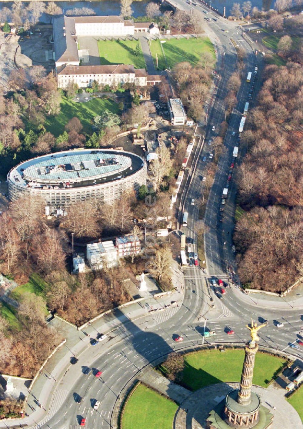 Aerial image Berlin-Tiergarten - Bau des Bundespräsidialamtes in Berlin-Tiergarten