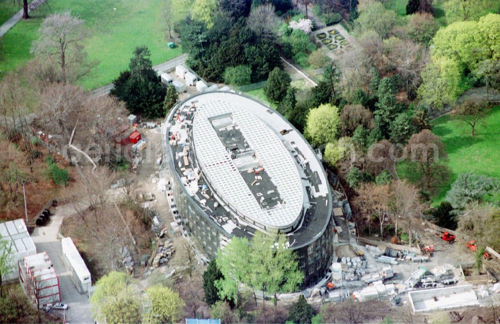 Aerial image Berlin-Tiergarten - Bau des Bundespräsidialamtes in Berlin-Tiergarten.