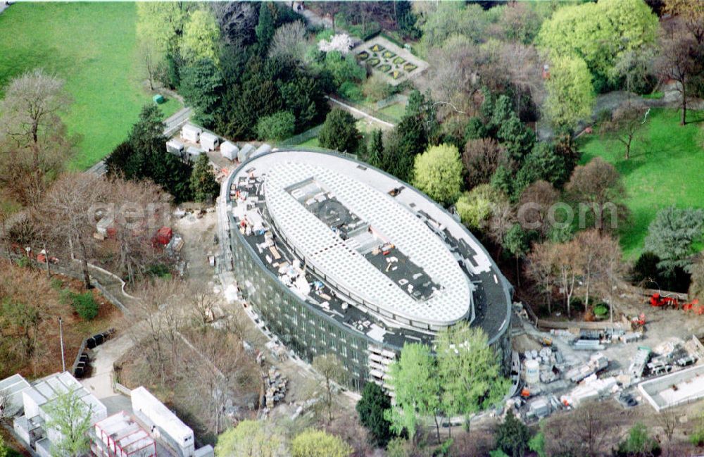 Aerial photograph Berlin-Tiergarten - Bau des Bundespräsidialamtes in Berlin-Tiergarten.