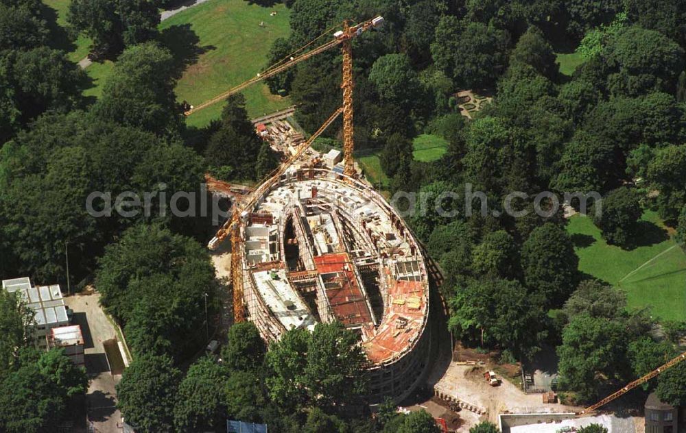 Aerial image Berlin - Tiergarten - Bau des Bundespräsidialamtes im Berliner Tiergarten