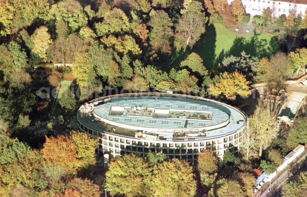 Berlin - Tiergarten from the bird's eye view: Bau des Bundespräsidialamtes am Schloß Bellevue im Berliner Tiergarten.