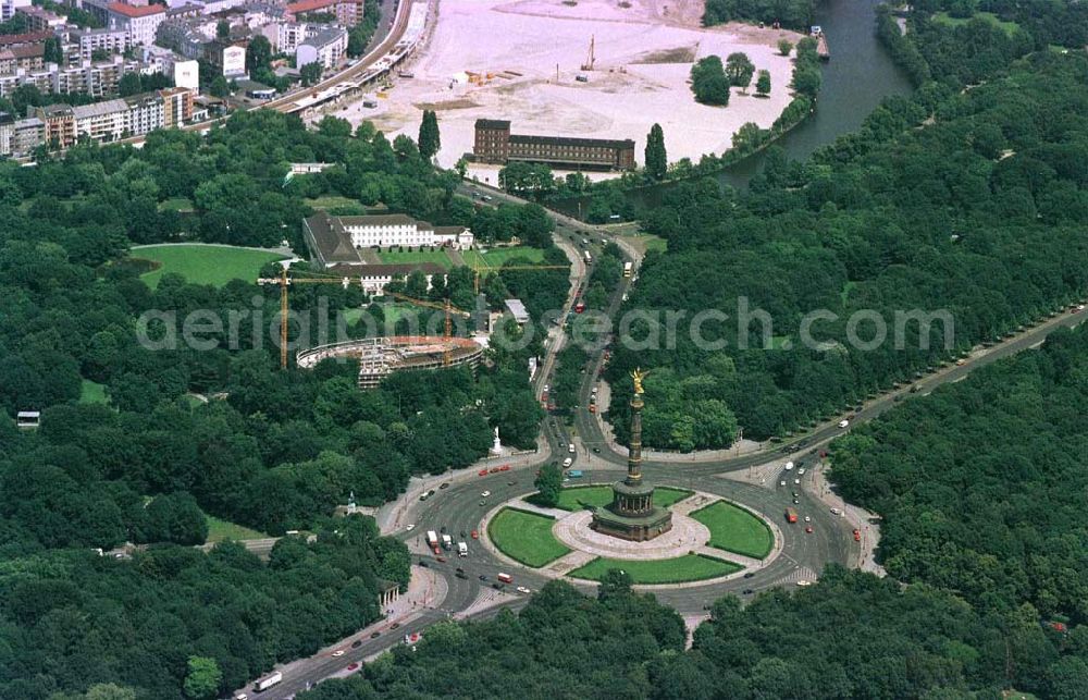 Berlin - Tiergarten from above - Bau des Bundespräsidialamtes im Tiergarten