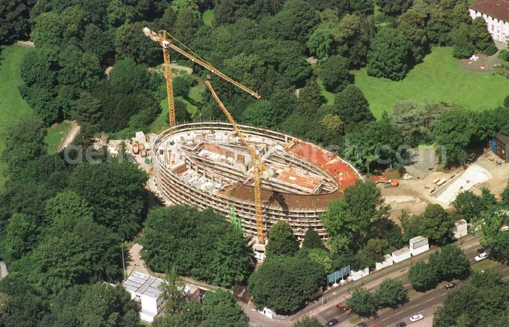 Aerial photograph Berlin - Tiergarten - Bau des Bundespräsidialamtes im Tiergarten