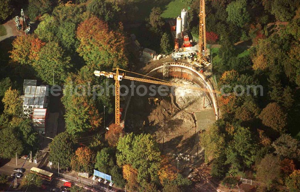 Aerial photograph Berlin - Bau des Bundespräsidialamtes im Tiergarten Verwendung nur bei Angabe der Urheberschaft: euroluftbild.de / Robert Grahn und Belegzusendung an die Agentur statthaft !!