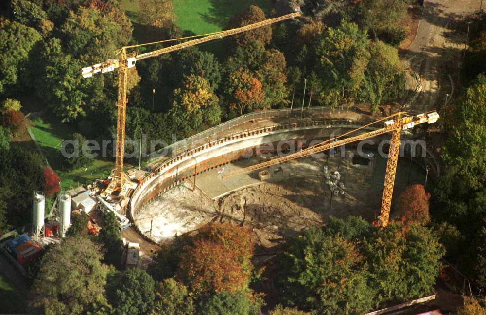 Aerial image Berlin - Bau des Bundespräsidialamtes im Tiergarten Verwendung nur bei Angabe der Urheberschaft: euroluftbild.de / Robert Grahn und Belegzusendung an die Agentur statthaft !!