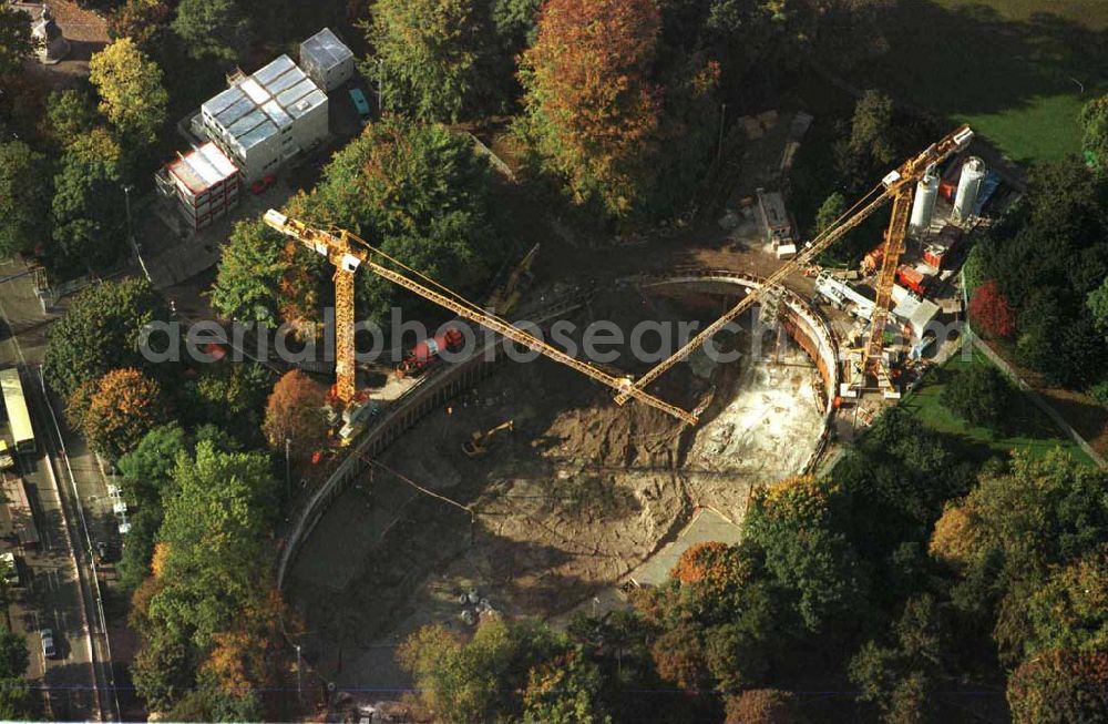 Aerial photograph Berlin - Bau des Bundespräsidialamtes im Tiergarten Verwendung nur bei Angabe der Urheberschaft: euroluftbild.de / Robert Grahn und Belegzusendung an die Agentur statthaft !!