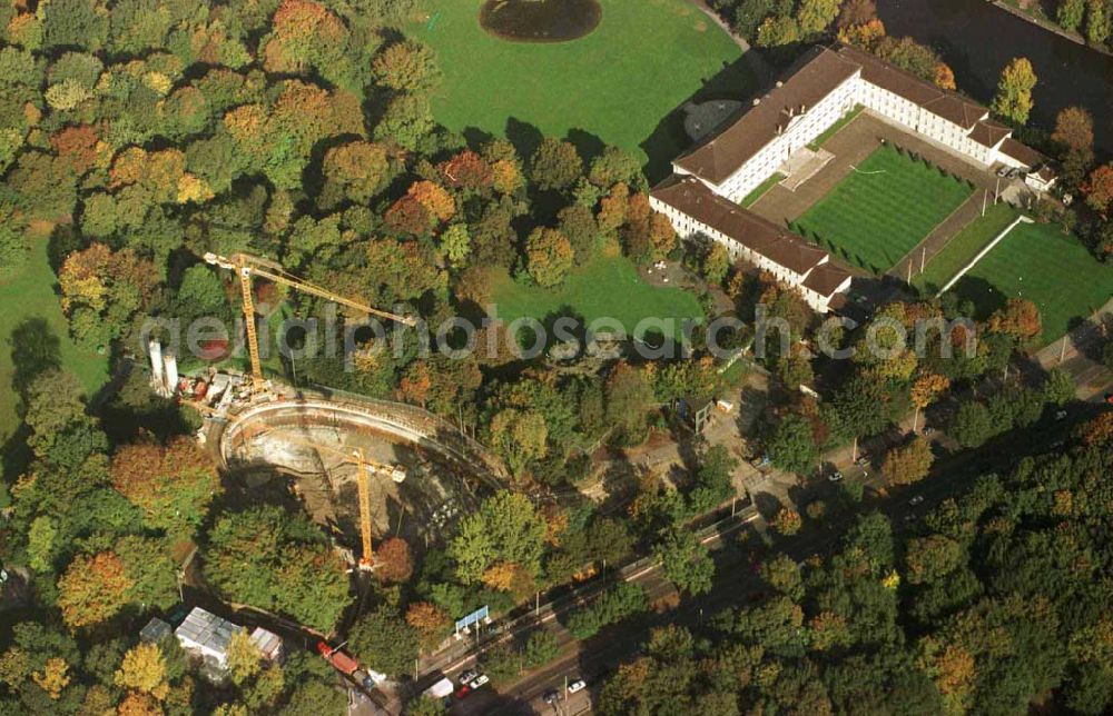 Berlin from above - Bau des Bundespräsidialamtes im Tiergarten Verwendung nur bei Angabe der Urheberschaft: euroluftbild.de / Robert Grahn und Belegzusendung an die Agentur statthaft !!