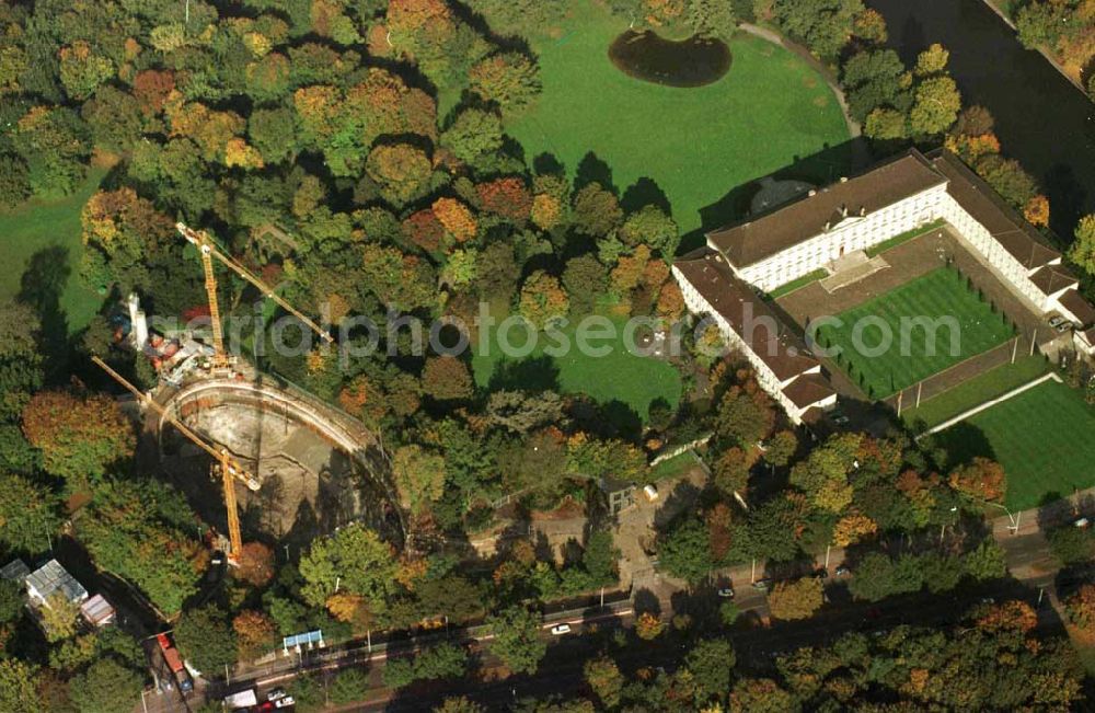 Aerial image Berlin - Bau des Bundespräsidialamtes im Tiergarten Verwendung nur bei Angabe der Urheberschaft: euroluftbild.de / Robert Grahn und Belegzusendung an die Agentur statthaft !!