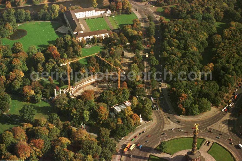 Berlin from above - Bau des Bundespräsidialamtes im Tiergarten Verwendung nur bei Angabe der Urheberschaft: euroluftbild.de / Robert Grahn und Belegzusendung an die Agentur statthaft !!