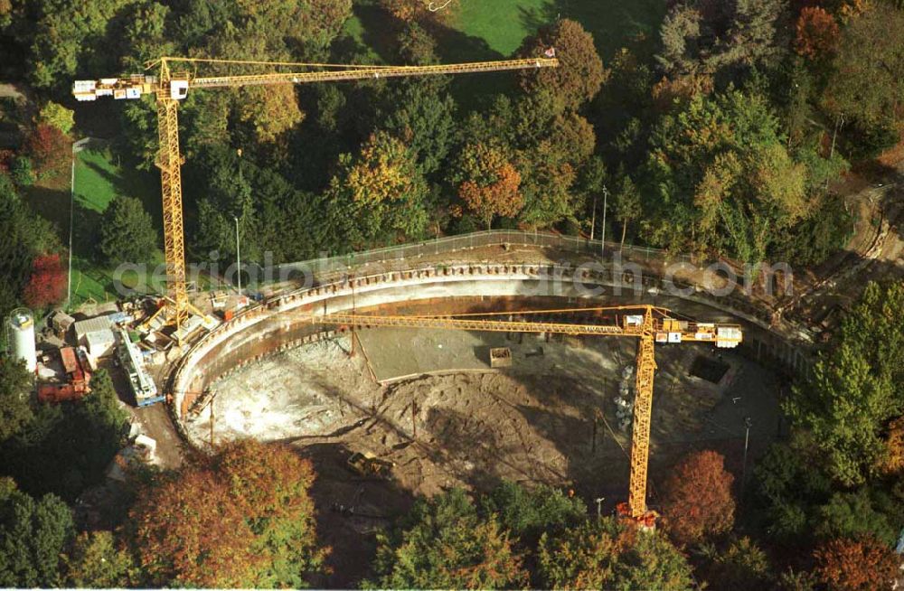 Aerial image Berlin - Bau des Bundespräsidialamtes im Tiergarten Verwendung nur bei Angabe der Urheberschaft: euroluftbild.de / Robert Grahn und Belegzusendung an die Agentur statthaft !!