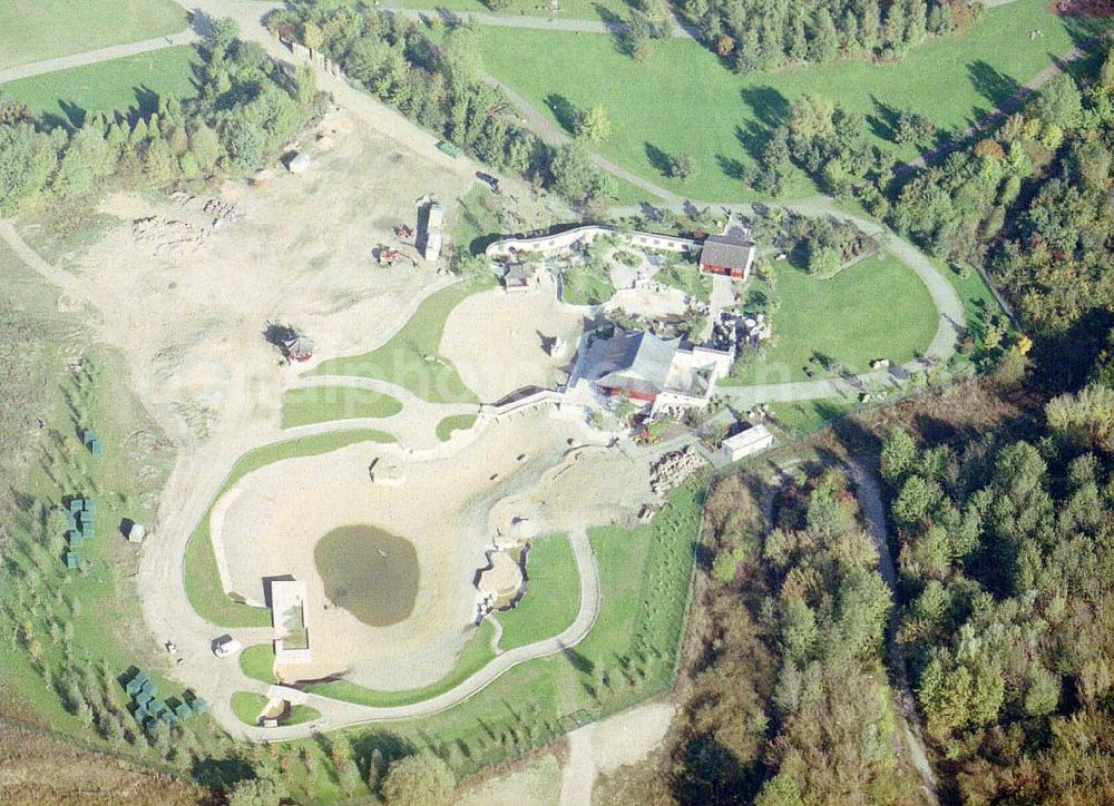 Aerial photograph Berlin - Marzahn - Bau eines Chinaparks auf dem Gelände des Erholungsparks Marzahn.