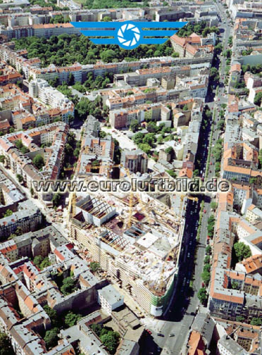 Aerial photograph Berlin - Neukölln - Bau des Einkaufcenters Neukölln an der Karl-Marx-Straße in Berlin-Neukölln.