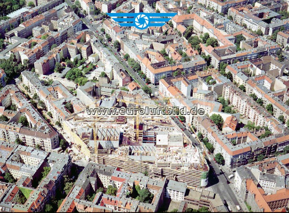 Aerial photograph Berlin - Neukölln - Bau des Einkaufcenters Neukölln an der Karl-Marx-Straße in Berlin-Neukölln.