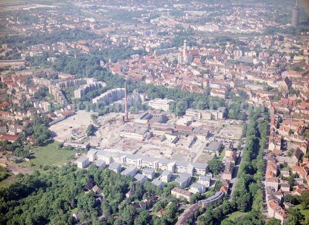 Aerial photograph Augsburg / Bayern - Bau eines Einkaufscenters der ECE in Augsburg / Bayern.