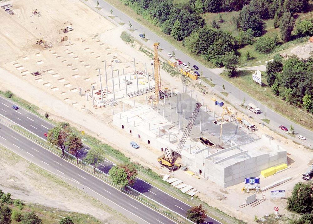 Wustermark - Brandenburg from above - Bau des Factory-Outlet-Centers an der B5 bei Wustermark / Brandenburg.