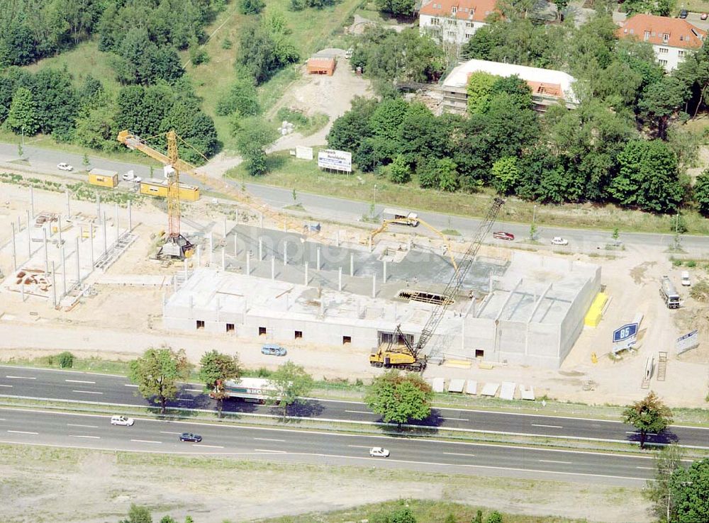 Aerial photograph Wustermark - Brandenburg - Bau des Factory-Outlet-Centers an der B5 bei Wustermark / Brandenburg.