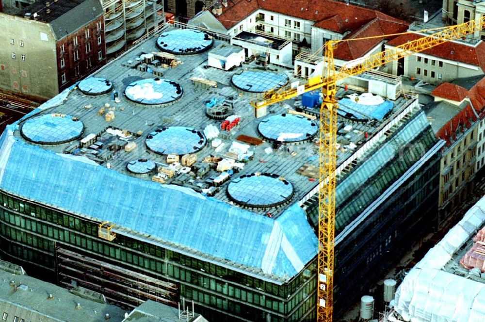 Aerial photograph Berlin - 12.02.1995 Bau der Freidrichstadtpassagen