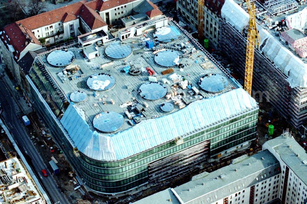 Aerial photograph Berlin - 12.02.1995 Bau der Freidrichstadtpassagen