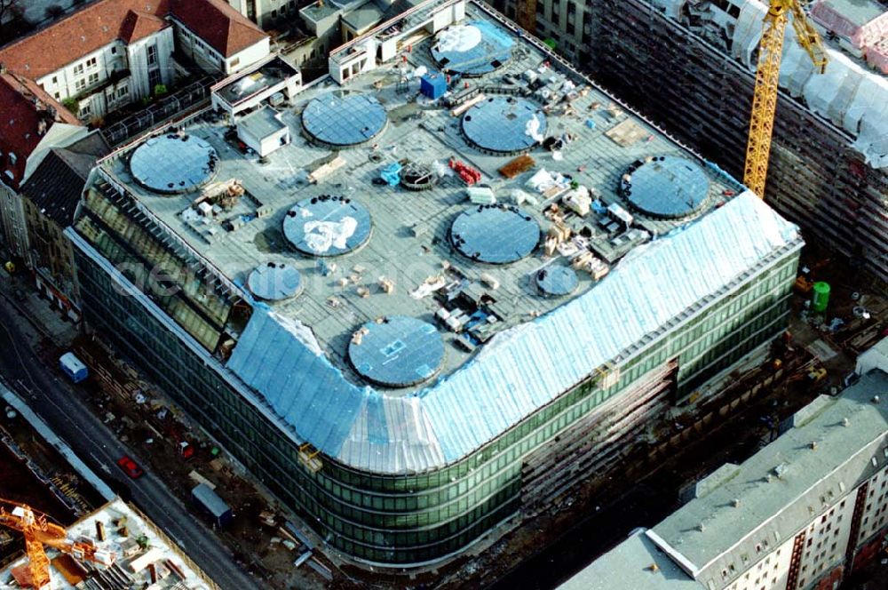 Aerial image Berlin - 12.02.1995 Bau der Freidrichstadtpassagen