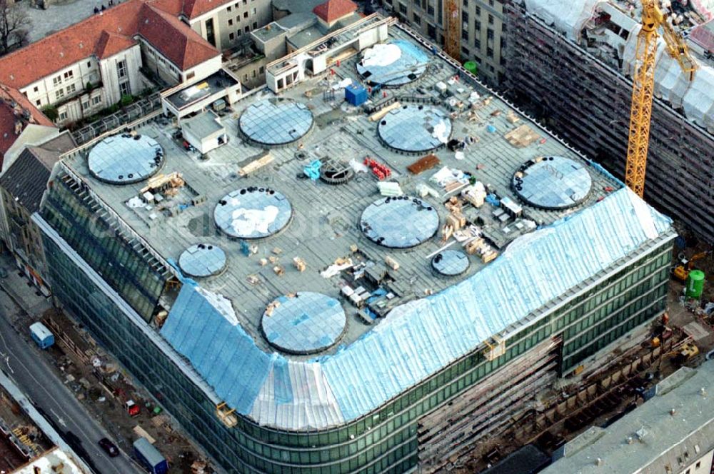 Aerial image Berlin - 12.02.1995 Bau der Freidrichstadtpassagen