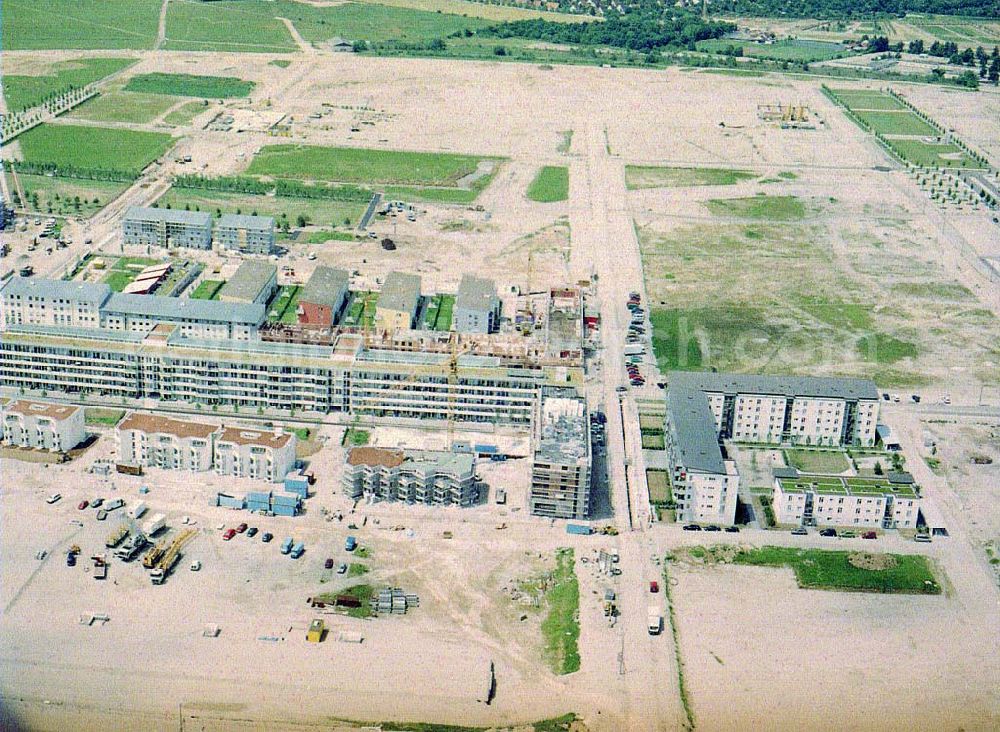 Aerial image München - Bau eines Galeriehauses am Messegelände in München - Riem.