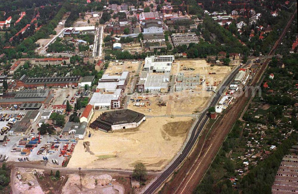 Aerial image Potsdam-Babelsberg - Bau des Gewerbeparkes Babelsberg