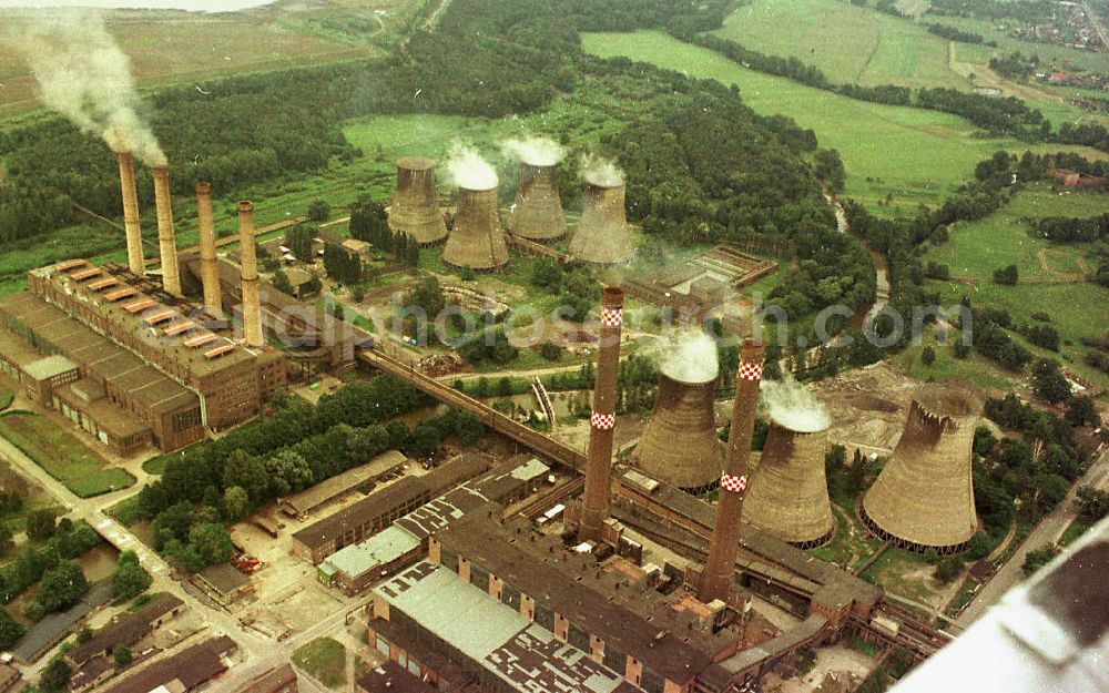 Aerial image Schwarze Pumpe / BRB - Bau der Gleitkerne des neuen Kraftwerkes Schwarze Pumpe / Brandenburg.