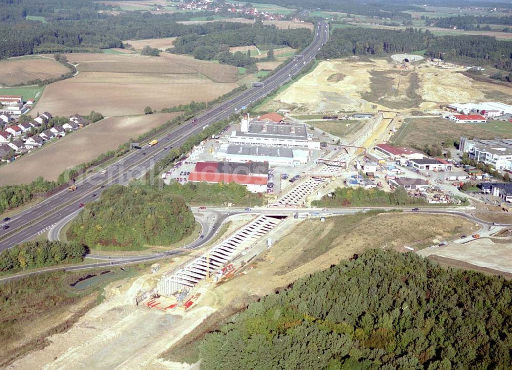 Aerial image Stammham - 30.09.2002 Bau der ICE Strecke zwischen Nürnberg und Ingoldstadt in Bayern