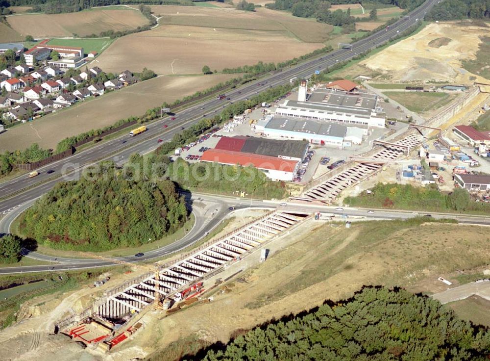 Aerial photograph Stammham - 30.09.2002 Bau der ICE Strecke zwischen Nürnberg und Ingoldstadt in Bayern