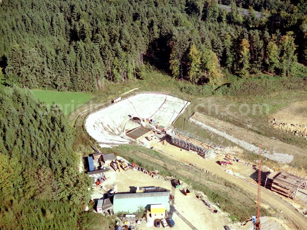 Stammham from above - 30.09.2002 Bau der ICE Strecke zwischen Nürnberg und Ingoldstadt in Bayern